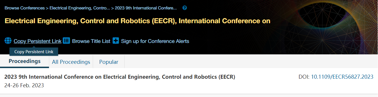 2025年第十一届电气工程、控制和机器人技术国际会议