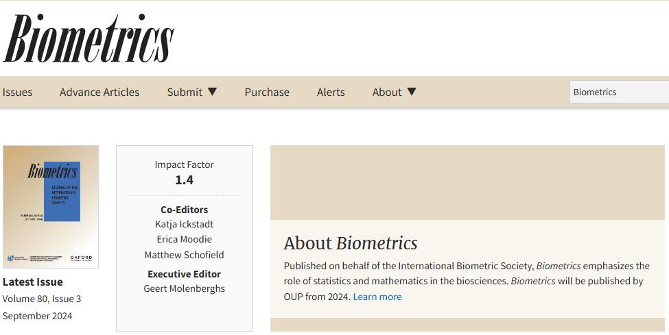 biometrics期刊怎么样？什么水平