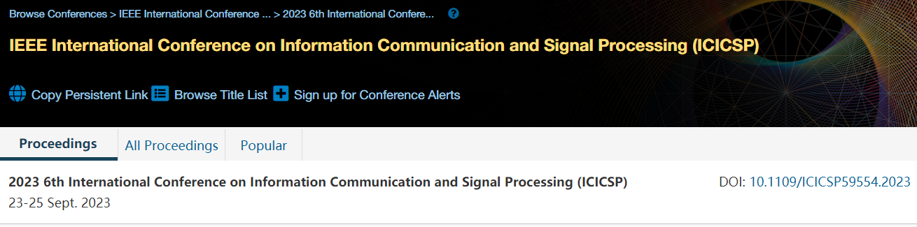 2025年第八届信息通信与信号处理国际会议