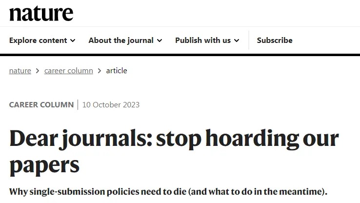 官宣:一稿多投,不纳入黑名单!