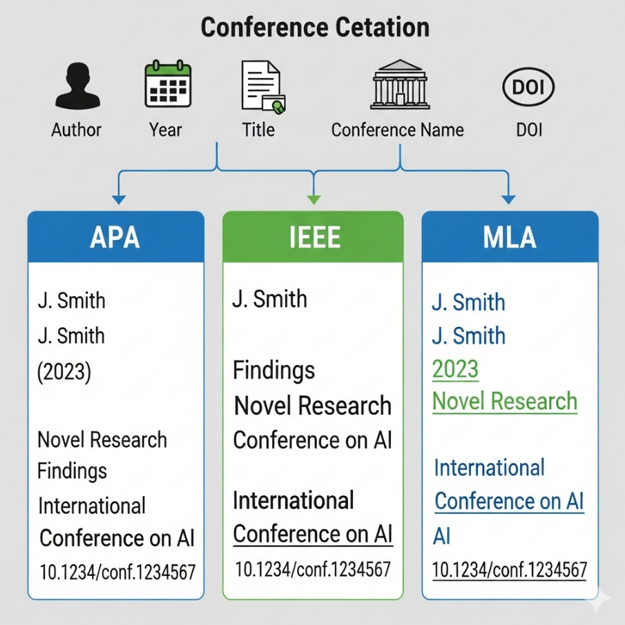 会议论文怎么引用?一文搞懂APA/MLA/IEEE/国标参考文献格式
