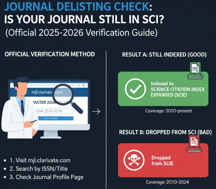 如何确认期刊是否被踢出SCI？(2025-2026官方验证教程)