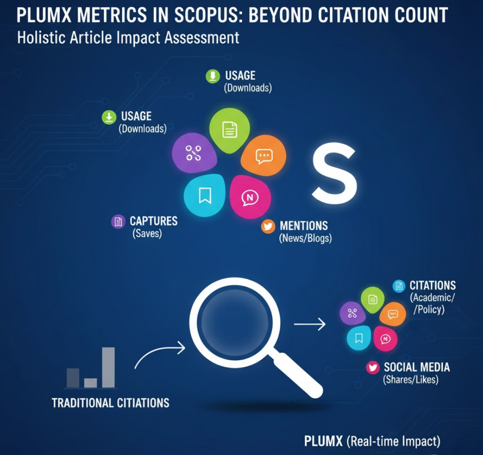 如何使用 Scopus 的 "PlumX Metrics" 评估论文影响力？（超越引文数）