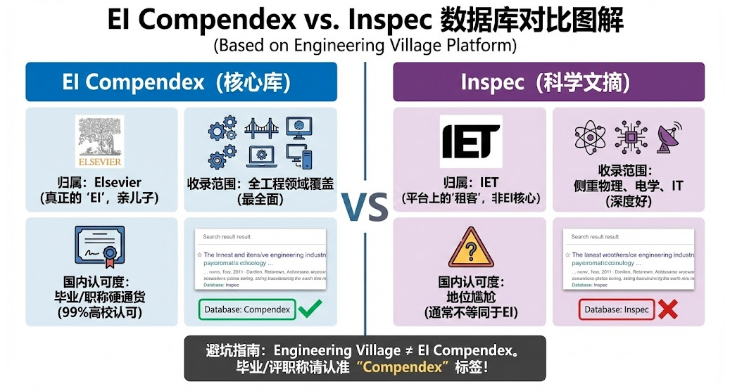 EI Inspec 与 EI Compendex 核心库的区别详解 - 什么是真正的 EI 检索?