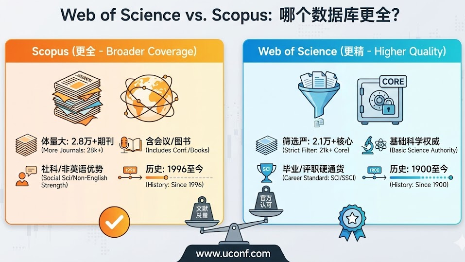 Web of Science 和 Scopus 哪个更全？收录范围、历史深度与含金量对比