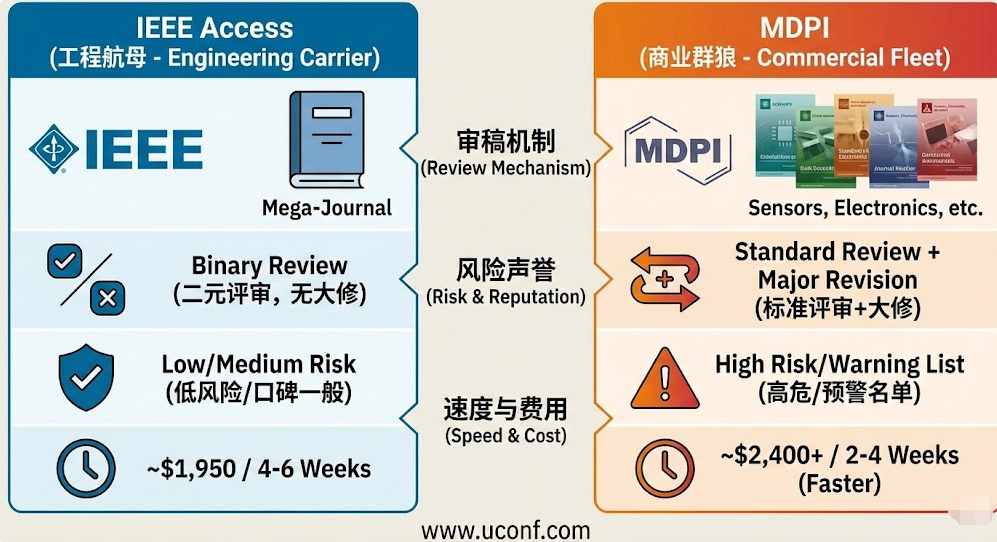 IEEE Access 和 MDPI 哪个好？发文速度、版面费与预警名单对比分析