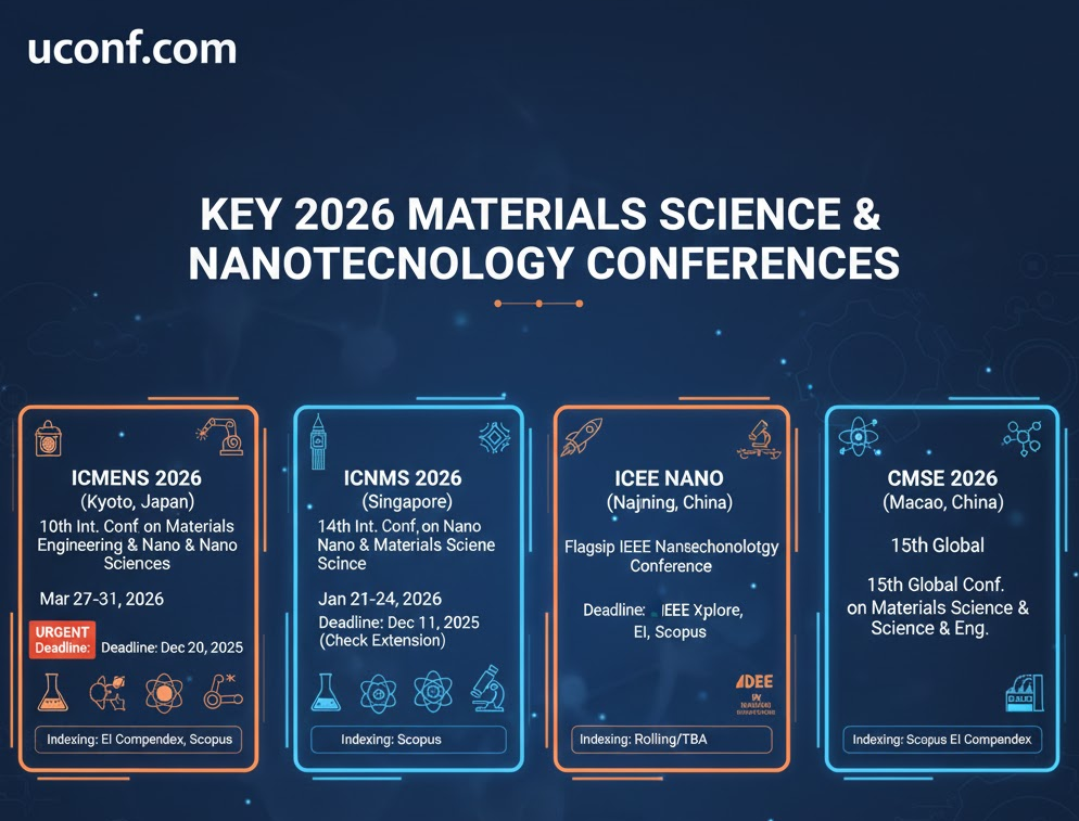 2026年材料科学与纳米技术(Materials & Nanotech) EI检索国际会议征稿日程