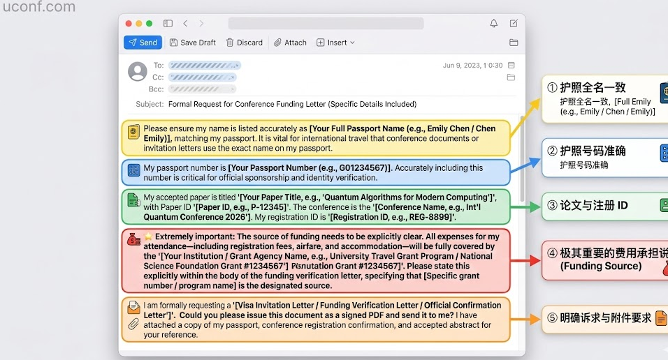 如何向组委会申请学术会议官方 Visa Invitation Letter？(附英文邮件模板)