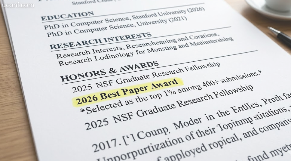 拿到国际EI会议的 Best Paper Award (最佳论文奖) 对申请博士有用吗？