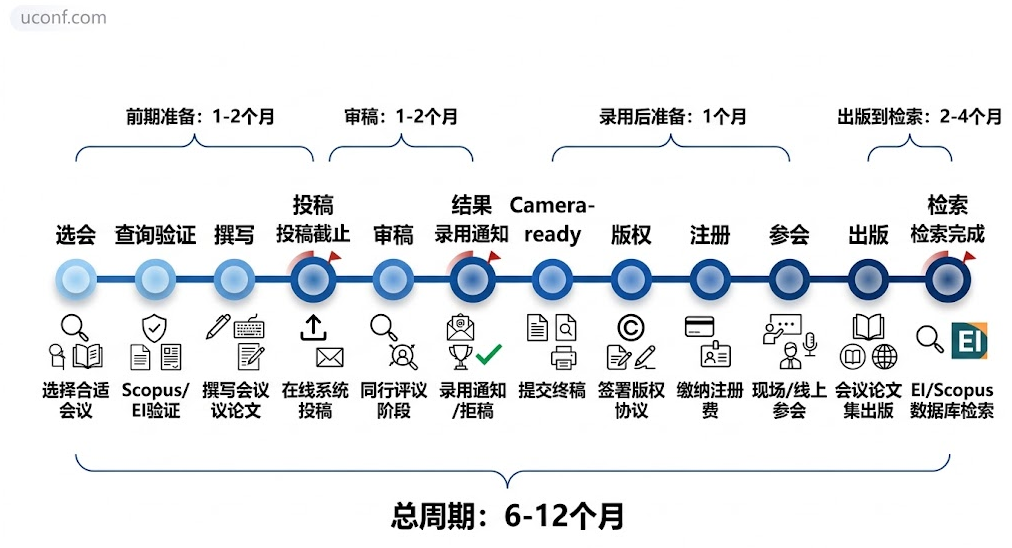国际学术EI-Scopus会议投稿全流程时间轴12步详解