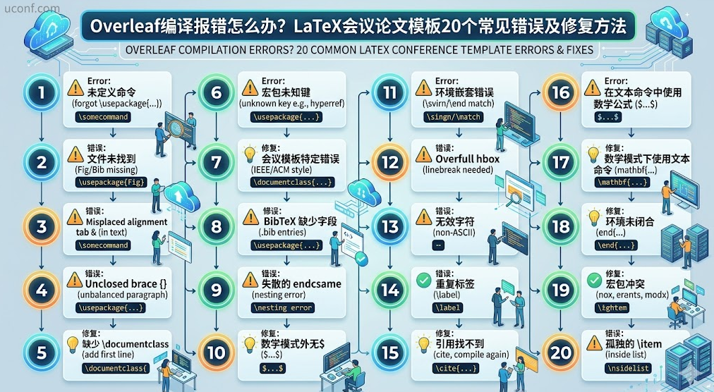 Overleaf-LaTeX编译报错排查流程图