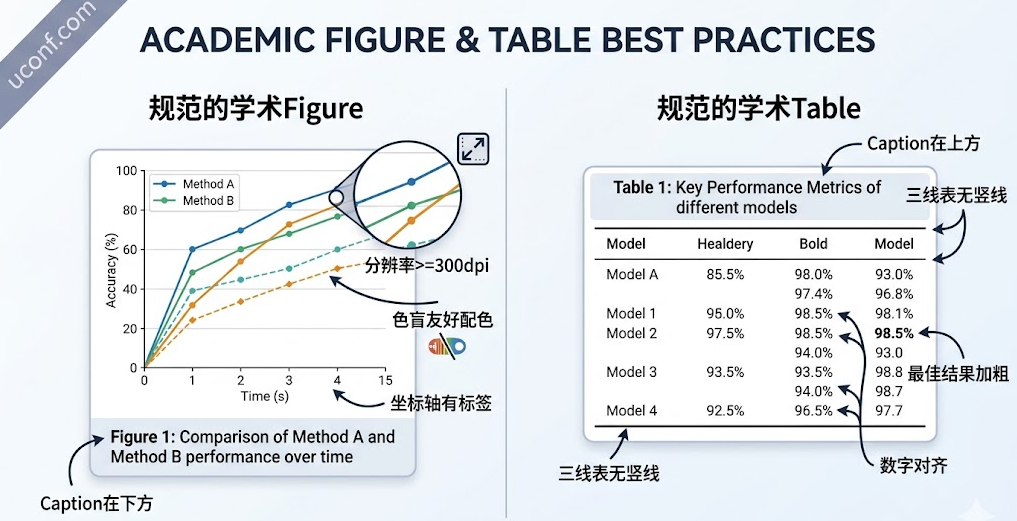学术论文Figure和Table排版规范要素标注解析图