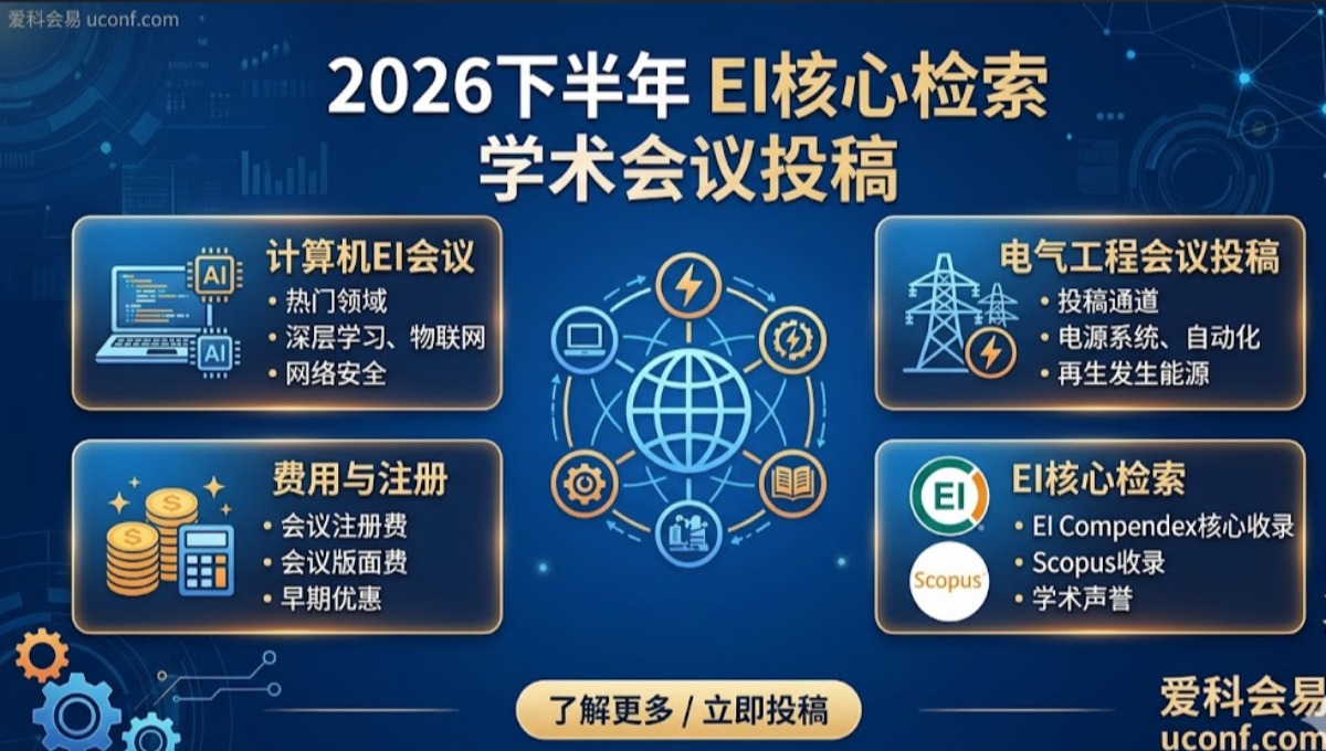 2026下半年发一篇EI会议大概需要多少费用？（附各大会议版面费明细与排期）