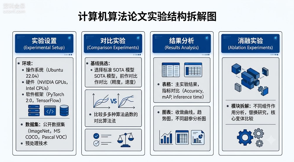 计算机方向EI会议算法类论文实验设计与数据分析流程结构图