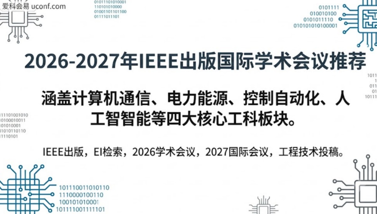 2026-2027年IEEE出版国际学术会议推荐_EI检索会议盘点