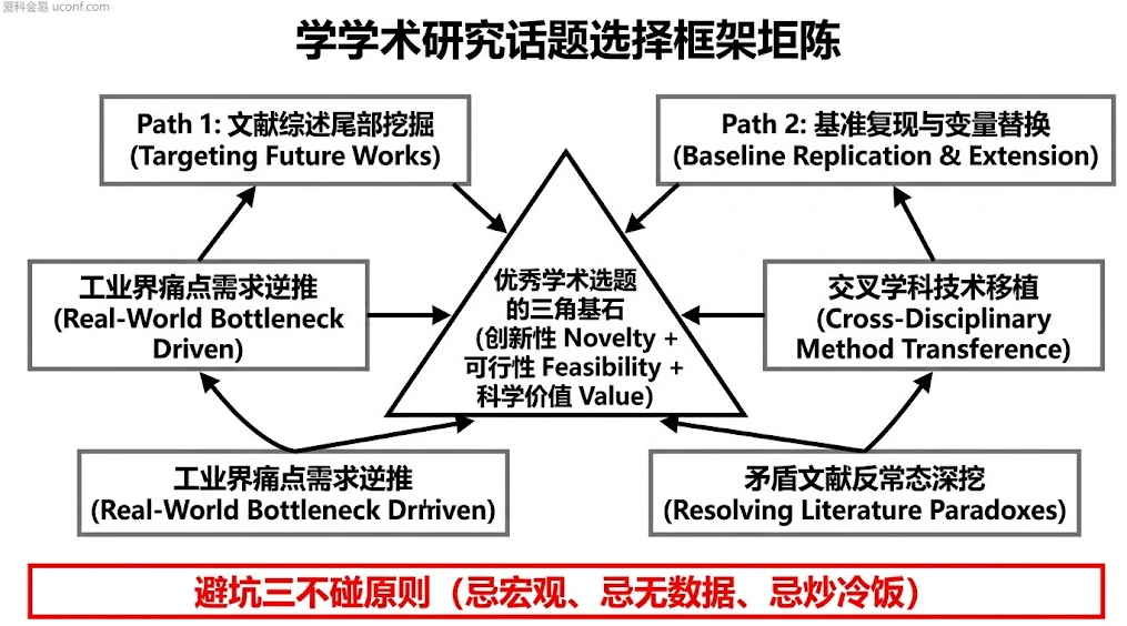 学术论文高效选题模型与策略矩阵图