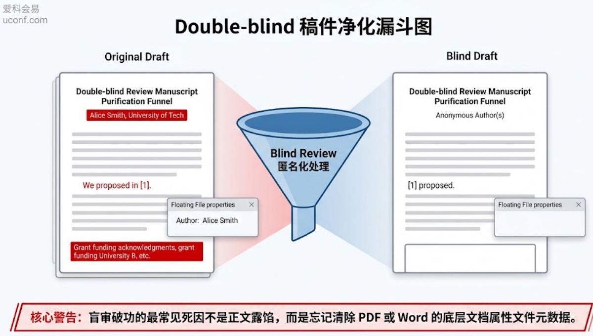 双盲审（Double-blind Review）格式要求：手把手教你隐去作者与单位信息