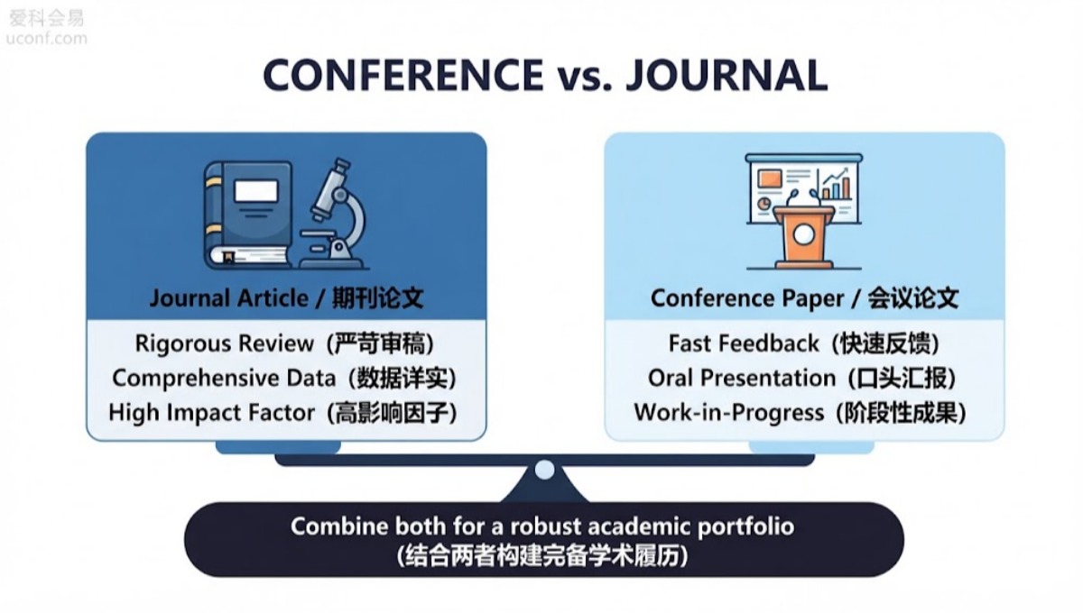 学术会议和期刊论文有什么区别？硕博生投稿前必须搞懂的核心差异